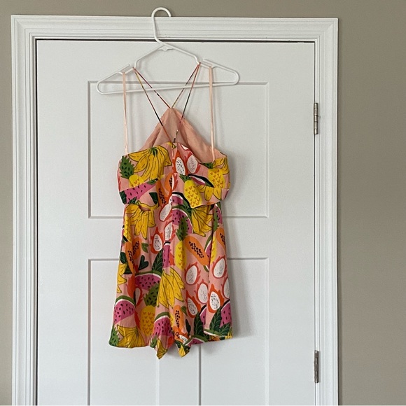 🌿|NWT| Anthropologie x Hutch Mixed Fruit Halter Romper - Picture 10 of 12